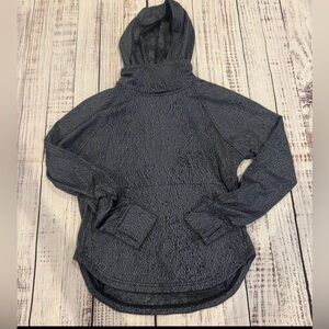 Lululemon SIze 4 the color is a gorgeous blue and black Textured Hoodie